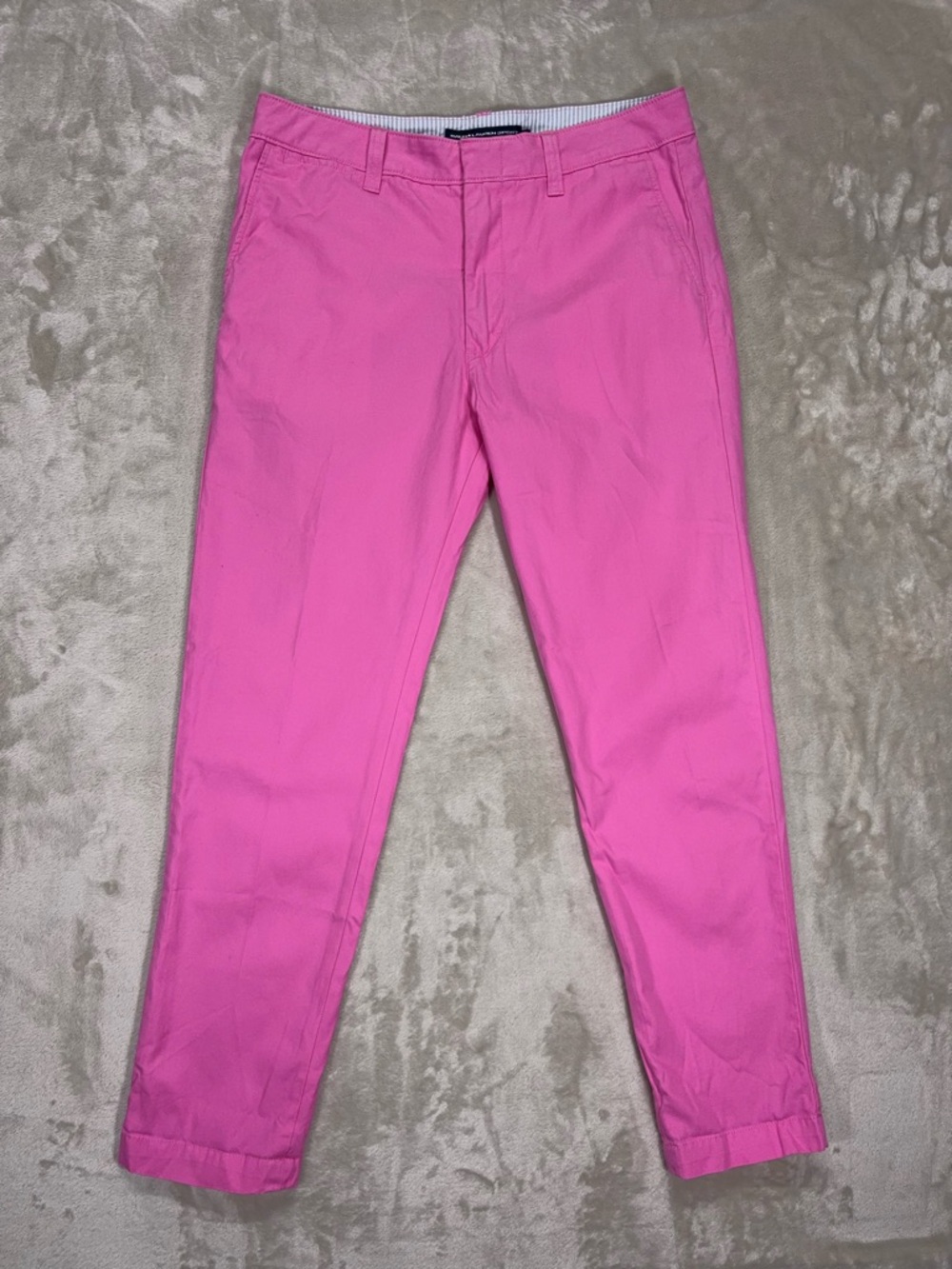NWT Ralph Lauren Sport Pink Chino Pants Women Size 8 Preppy Slim Cotton